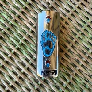 Genuine Turquoise Bear Paw Lighter Case